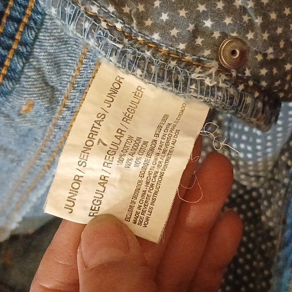 Lei Ashley lowrise bluejean shorts size 7 juniors - Picture 6 of 16